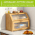 Countertop,Double Counter,Bamboo BMOSU Large Bread Box for Kitchen Layer Bread Box for Kitchen Wood Bread box Capacity