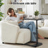 facka Adjustable TV Tray Table with Rounded Metal Corners, C-Shaped Snack Table for Couch, Sofa, Bed or Chair, Small