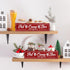 TURSTIN Christmas Hot Cocoa Bar Wood Storage Box Rustic Farmhouse Hot Cocoa Bar Accessories With Handle Decorative