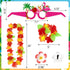 80PCS Set Summer Hawaiian Luau Leis Party Photo Booth Props Decorations Supplies for Adults: Tropical Tiki Flowers