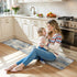 Set 2,Non Sink,Laundry,Home,Office,Desk(17"x29"+17"x47") LEEVAN Kitchen Mats Cushioned Anti Fatigue Blue of Slip