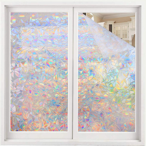 Volcanics 17.5 x 118 Inches Window Privacy Film Static Clings for Home Heat Control