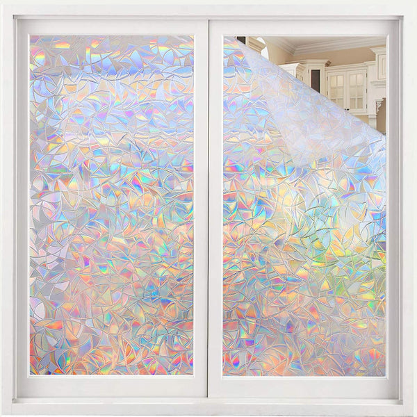 Volcanics 17.5 x 118 Inches Window Privacy Film Static Clings for Home Heat Control