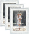 Icona Bay 4x6 Picture Frames, 3 Pack, Cloudy White Cape Cod Style Photo Frames for Table Top or Wall Mount