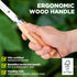 WORKPRO Crack Weeder, 12" Stainless Steel Crevice Tool with Beech Wood Handle for Garden Lawn