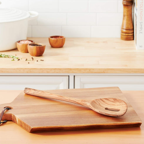 Tovolo Wooden Slotted Cooking Utensil, Olivewood Kitchen Spoon, Model 81-29286, One