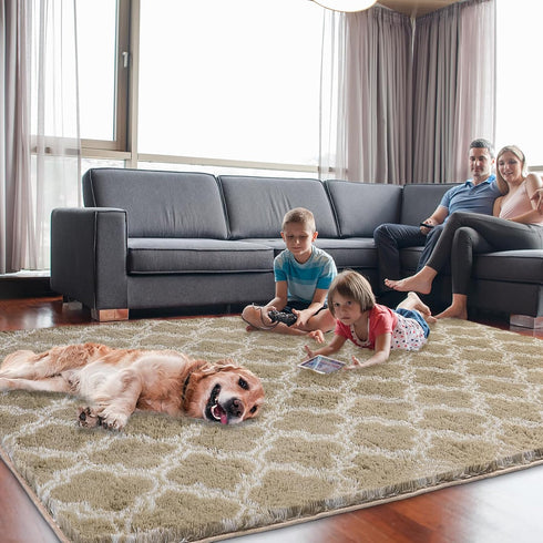 5x7 Puremy Shag Area Rug Feet Extra Soft Rugs for Living Room, High Pile Indoor Carpet for Bedroom, Kids Room, Nursery