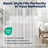 downluxe Waterproof Clear Shower Curtain Liner, PEVA Lightweight Plastic with 3 Magnets, 72" x 72", Clear
