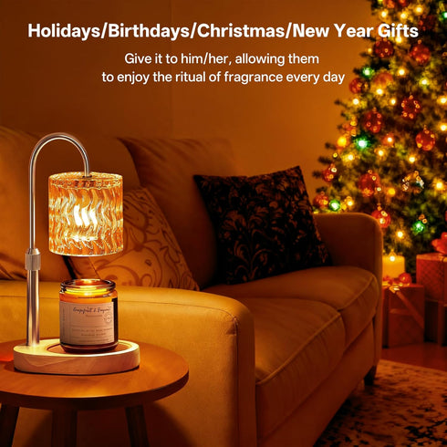 Homelist Candle Warmer Lamp with Timer, Height Adjustable Candle Lamp, Home Decor, Wax Melt Warmer for Birthday