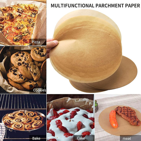 300 Sheets Round Baking Parchment Paper, 6, 8, 10 Inch Non-Stick Cake Pan Parchment Liner for Baking and Grilling