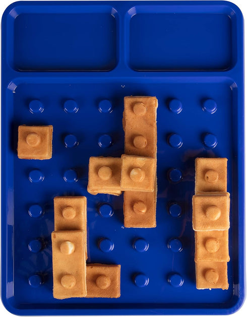 Brick Building Construction Plate - Stack & Build Your Brick-Shaped Waffles on Fun Novelty Plate - Fun Gift
