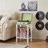 2-Tier 100 Albums, LELELINKY Record Player Stand with Vinyl Record Storage up to Bedroom Record Holder