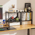2 SINGAYE Bookshelf Shelves Bookcase Shelf: Tier Small Shelving Unit Home Storage Organizer Wire Metal Adjustable Free