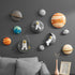 3 3D AWNR Pcs Astronauts Wall Sculpture Decor for Modern Home Decor Background Wall Decorations for Living Room Sofa