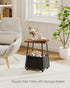 TBZ13BF CHOEZON Small Nursery Side Table with Removable Fabric Basket, Compact End Table for Small Spaces, Space-Saving