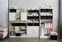 DECOMOMO Cubby Storage Bins, Fabric Storage Cubes for Kallax Shelves with Handles (Black and White, Kallax - 15"L X