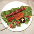 DinQ 10 Pieces Fake Lettuce Leaves Artificial Green Vegetables Plastic Realistic Salad for Holiday Home Kitchen Cabinet
