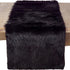 Faux Fur Design Table Runner, 15"x72", in Black