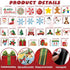 30 Christmas Theme Fridge Sticker Christmas Refrigerator Magnet Santa Claus Snowman Dwarf Snowflake Candy Fridge Magnet Stickers Decorations Xmas Magnet Stickers for Car Kitchen Garage