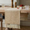 ZeeMart Beige Table Runners 48 Inches Long, Burlap Linen Style Rustic Farmhouse