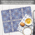 Cut N' Funnel Shades of Blue Designer Flexible Plastic Cutting Board Mat, 15" x 11.5", Easy to Clean, Made in the USA
