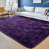 Przemy Dark Purple Area Rug for Bedroom, 4x6 Feet Fluffy Shaggy Rugs