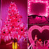Christmas Pink Mini String Lights, 100 Count 25 Feet Waterproof Fairy Lights for Indoor Outdoor Decoration