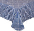 60x102, DII Indoor/Outdoor Vinyl Tabletop Collection Grid Pattern, Flannel Backed Tablecloth, Rectangle, Navy