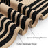 Black and Khaki Striped Rugs 2.3'x3.6', Washable Hand Woven Front Door Rug, Reversible Outdoor Welcome Mat