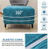 ADPON Square Jacquard Ottoman Covers Ottoman Slipcovers Folding Storage Stool Protector Elastic Bottom Stretch Jacquard
