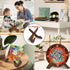 Wooden Cookbook Display Stand Holder, Adjustable and Foldable Rustic Wood Design for Kitchen Countertops and Recipes