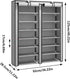 7-Tier Closet 28 JIUYOTREE Shoe Rack Storage Organizer with Dustproof Cover Cabinet Shelf Holds up to Pairs for Doorway