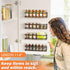 2 Pack, Bunoxea Spice Rack wall mounted Space-Saving Spice Organizer for Spice Jars and Seasonings,Screw or Adhesive