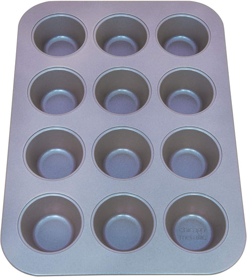 Chicago Metallic Aurora Nonstick Pan, 12 Cup Muffin, Iridescent by Chicago Metallic