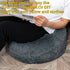 20x12 Fur Ottoman Stool Unstuffed Footstool Cover Floor Pouf NO Filler Foot Rest In Round Poof Seat Bean Bag Chair