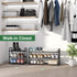 kiplant Closet, 3-Tier Closet Shoe Rack for Expandable Shoe Organizer, Metal Adjustable Black Shoe Shelf Storage