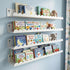 24 Inch Set 4, Nursery Book Shelves of White Metal Floating Shelves for Wall, Scalloped Cloud Book Shelf for Kids Room
