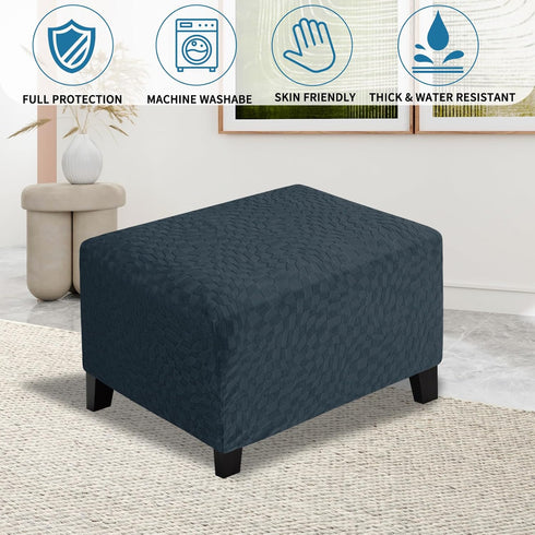 2026 (L:28"-34") ZNSAYOTX Rectangle Ottoman Cover Super Stretch Soft Footrest Slipcover Form Fit, Universal Folding