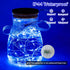 8 Pack 16ft 50 QITONG Blue Fairy Lights Battery Operated, Each LED Outdoor String Lights, Silver Wire Mini Twinkle