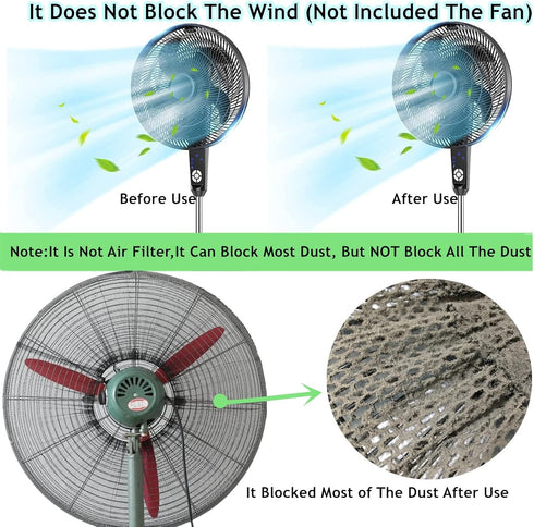 2 PACK Fan Cover for 30 Inch Industrial Pedestal Fan, Dust Cover for Kids Finger Protection, Washable, Reusable