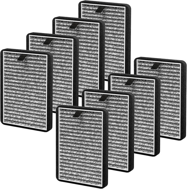 8 Pack DSTx HEPA + Carbon Filters Replacement for Clarifion DSTx Mini Air Purifiers, Works for Dust and Odors