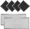 Fits Whirlpool W10208631A Microwave Grease Filter - Approx 13" x 6" (2-Pack) & 8206230A Charcoal Filter (4-Pack)