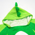 LOLANTA Hooded Dinosaur Children's Bath Towels, 100% Cotton Beach Towel for Boys, Green, 4-6 Years