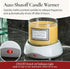 8-Hour CANDLE WARMERS ETC. Auto Shutoff Candle Warmer Plate (White, Plug-in) Modern Candle Wax Warmer with Timer