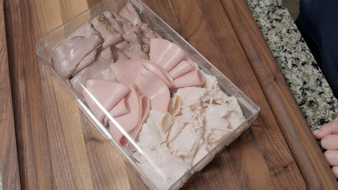 Pikanty Deli Meat Container | Airtight Food Storage Box with Hinged Lid | Cheese and Cold Cuts Holder for Refrigerator