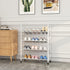 4 Closet 4 Tier Shoe Rack for Mesh Fabric Metal Shoe Racks, Small Shoe Storage Organizer Shelf for Entryway, Hallway