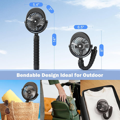 4000mah Baby Stroller Fan, Misting Fan Portable, Baby Boy Newborn Essentials Must Haves, Mist Cooling Spray Fans