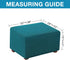 Flamingo P Oversized Spandex Jacquard Ottoman Slipcover, Stretch Storage Cover Protector (X-Large, Deep Teal)