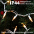 2Pack 100 Count LEH-100L/2F(0.34A) Meteds Christmas Lights Clear Mini Lights White Wire ULCertified Connectable