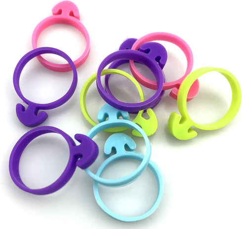 60 Pcs Reusable Pastry Bag Ties, Silicone Decoration Clips for Cake Piping, 15 Each Light Purple, Blue, Pink, Green